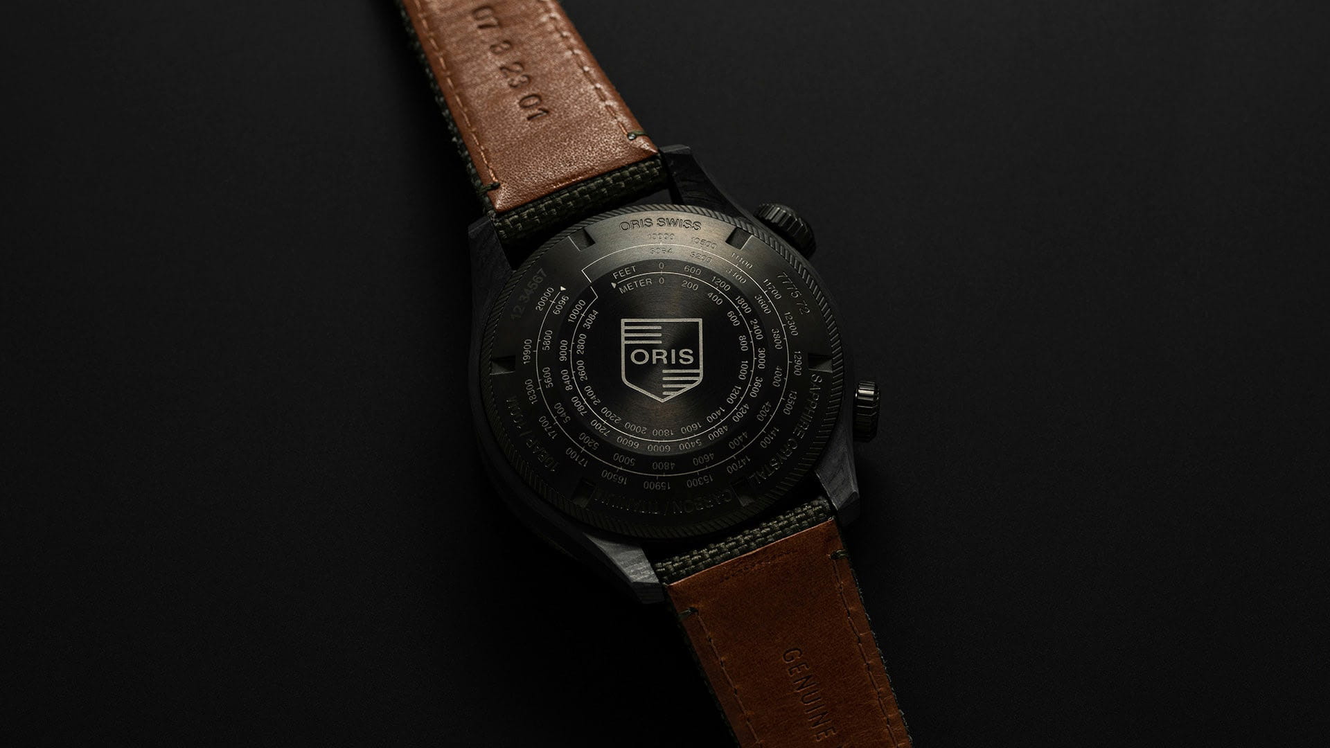 Oris Oris Propilot Altimer 01 793 7775 8764-Set мужские часы черный циферблат на запястье